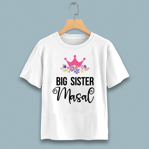Big sister taç baskılı çocuk tshirt - 3