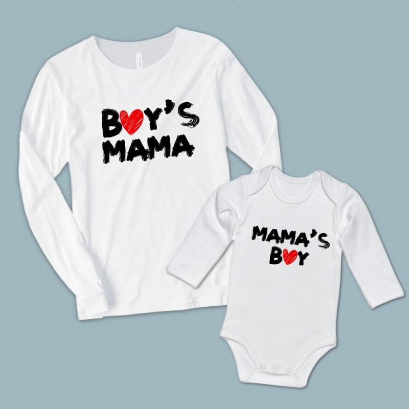 Boy's Mama Mama's Boy anne oğul set - 1
