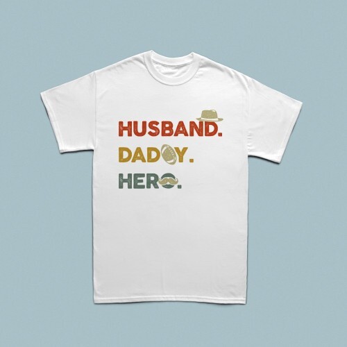 Husband, Daddy, Hero erkek tshirt - 2