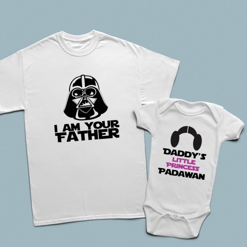  - Star wars father&little princess baba çocuk tshirt